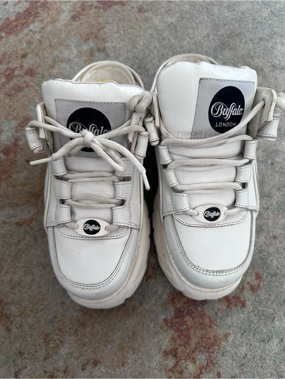 Buffalo London Women's White Platform Sneakers